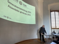 Le comamndant de corps (lib) Dominique Andrey ouvre l'assemblée générale 2021 de l'ASHSM